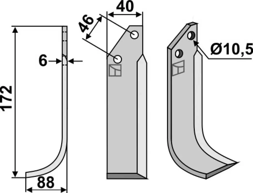  Fräsmesser 172x40mm, links